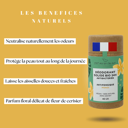 Déodorant stick bio 24h Monoï