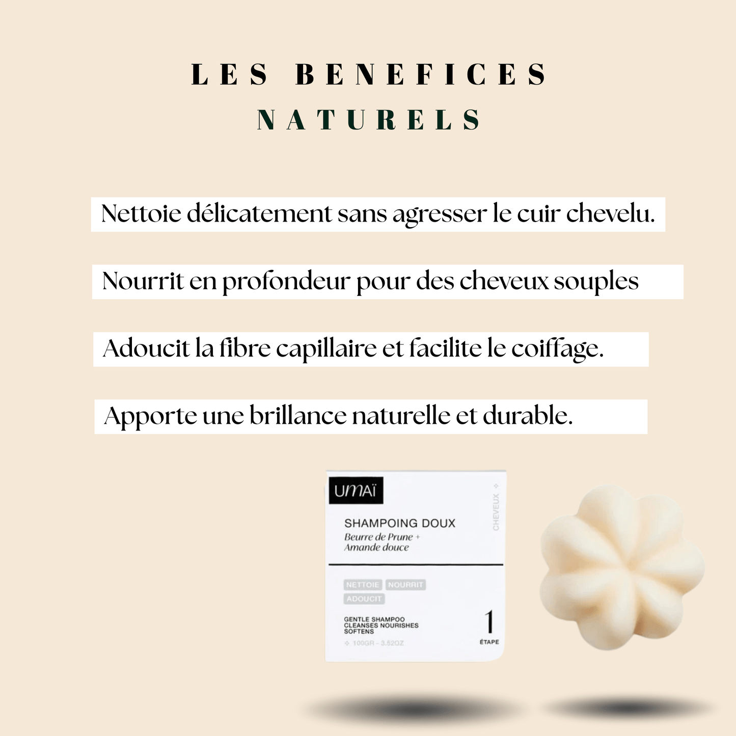 Shampoing solide doux