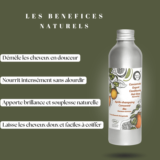 Après-shampoing concentré bio pour cheveux normaux