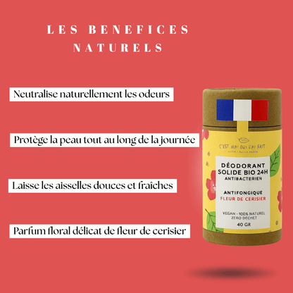 Déodorant stick bio 24h  Fleur de cerisier