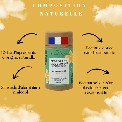Déodorant stick bio 24h   Monoï