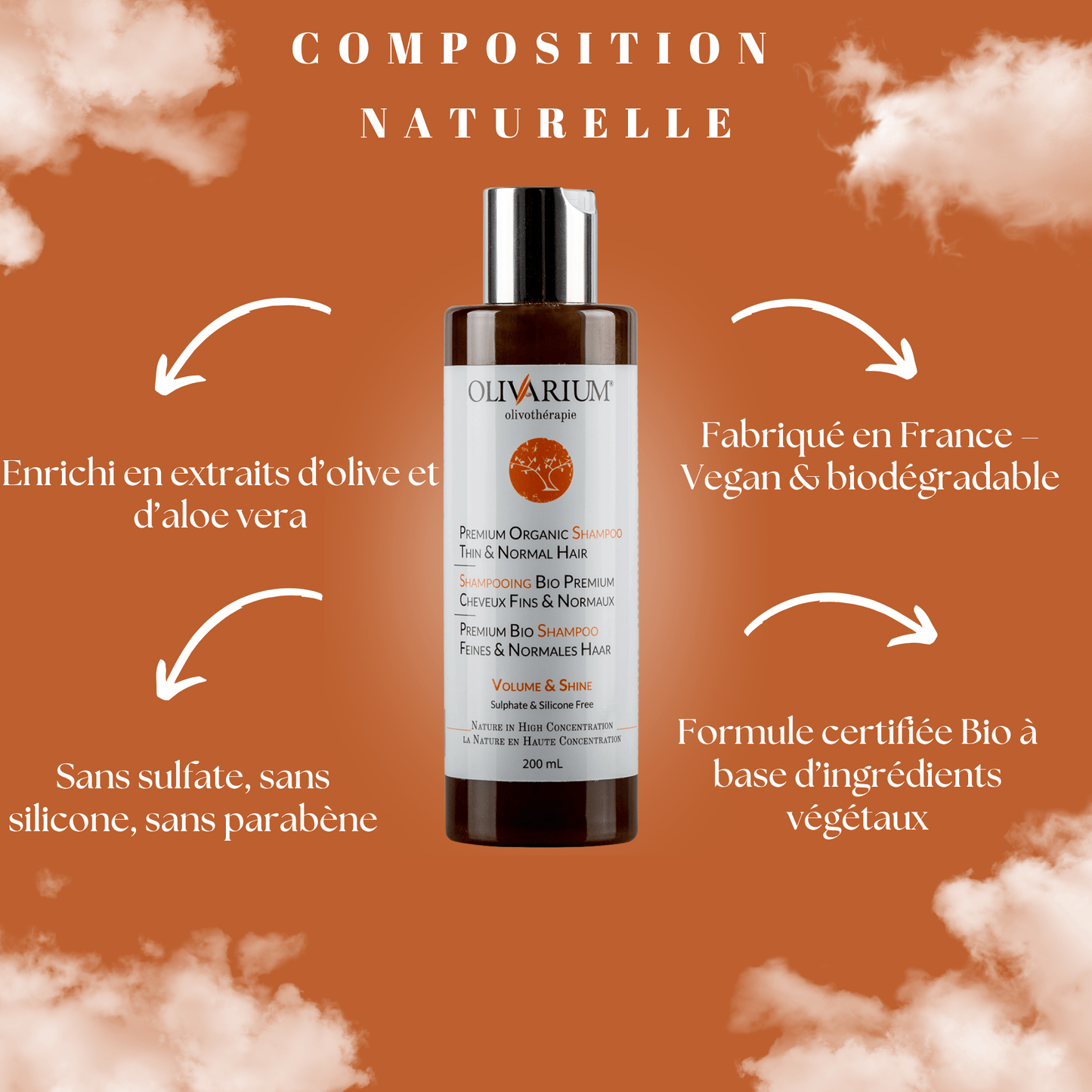 Shampoing Premium Bio  Cheveux Fins & Normaux