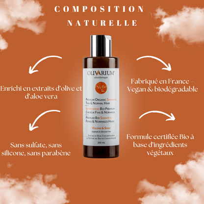 Shampoing Premium Bio  Cheveux Fins & Normaux