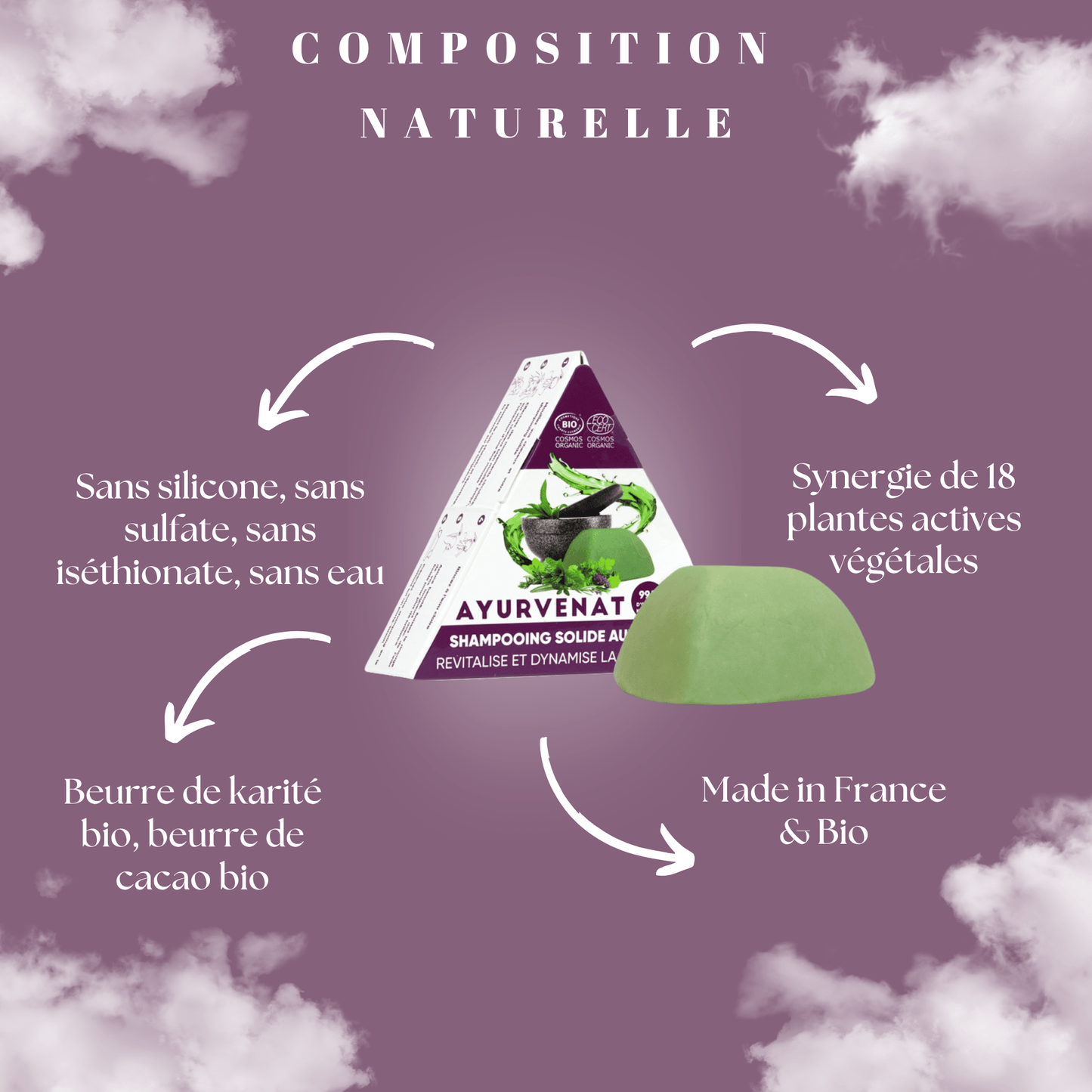 Shampoing solide revitalisant