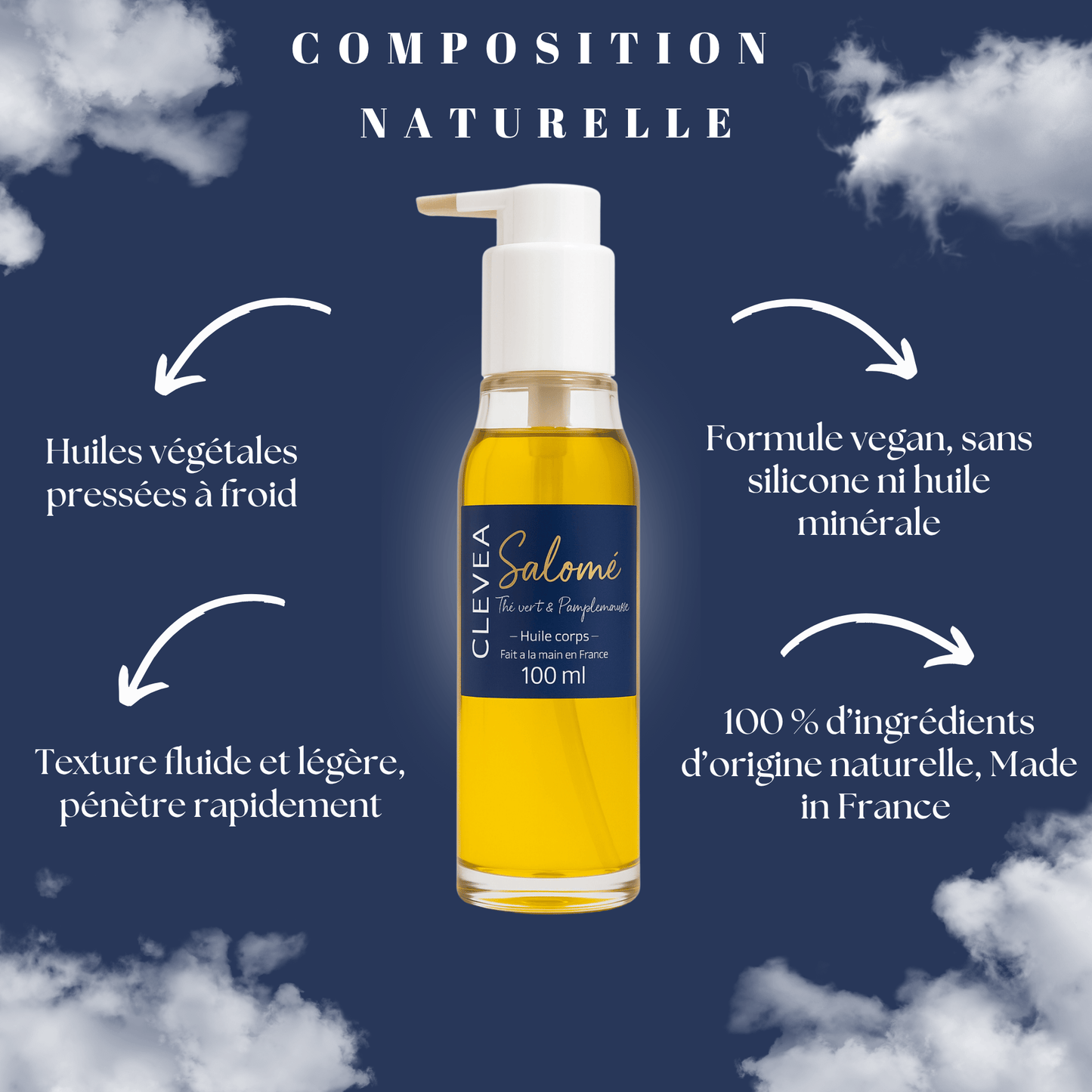 Salomé - Huile corps "Thé vert Pamplemousse"